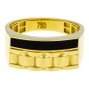 Gouden Herenring Zegelring Onyx 18 karaats