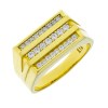 Gouden Herenring Zegelring Zirkonia 18 karaats