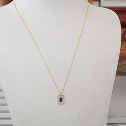 Alternative view of Gouden Ketting Saffier Zirkonia Hanger 14 karaats