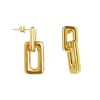 Gouden Hang Oorbellen Rechthoek 28 mm 11 mm 18 Karaats