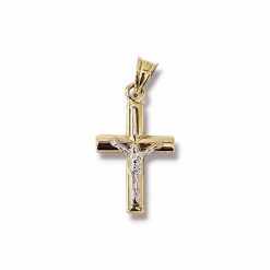 Gouden Kruis Hanger Corpus 28 mm 14 mm 14 karaats