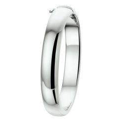 Zilveren Bangle Armband 60 mm 12 mm Classic Ovaal Buis Schanier 925