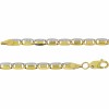 Gouden Bicolor Anker Schakel Ketting 3.5 mm 53 cm 14 karaats
