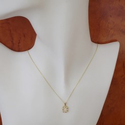 Alternative view of Gouden Ketting Baguette Hanger Zirkonia 14 karaats