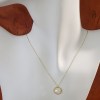 Gouden Ketting Cirkel Parel Hanger 14 karaats 2