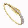 Gouden BiColor Bangle 61 mm 14.5 mm Zirkonia 14 karaats 1 Gouden BiColor Bangle 61 mm 14.5 mm Zirkonia 14 karaats