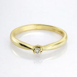 0.05ct Diamant Gouden Damesring Verlovingsring Aanzoeksring Subtiel 14 karaats