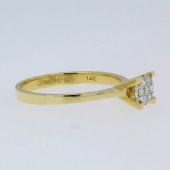 Alternative view of 0.10ct Diamant Gouden Damesring Verlovingsring Aanzoeksring 14 karaats