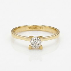 0.10ct Diamant Gouden Damesring Verlovingsring Aanzoeksring 14 karaats (kopie)