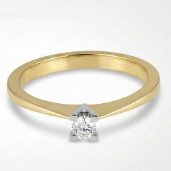 0.12ct Diamant Gouden Damesring Verlovingsring Aanzoeksring 14 karaats