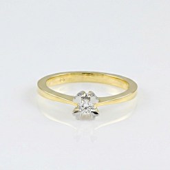 0.12ct Diamant Gouden Damesring Verlovingsring Aanzoeksring 14 karaats