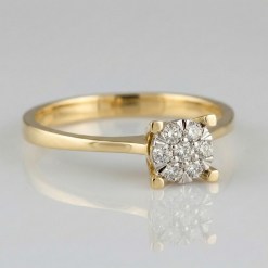 0.14ct Diamant Gouden Damesring Verlovingsring Aanzoeksring 14 karaats