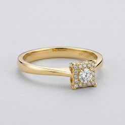 0.15ct Diamant Gouden Damesring Verlovingsring Aanzoeksring 14 karaats