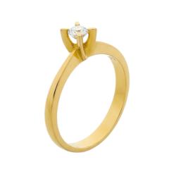 0.18ct Diamant Gouden Damesring Verlovingsring Aanzoeksring Subtiel 14 karaats