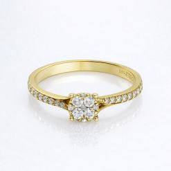 0.32ct Diamant Gouden Damesring Verlovingsring Aanzoeksring 14 karaats