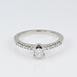 0.37ct Diamant Witgouden Damesring Verlovingsring Aanzoeksring 14 karaats