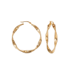 Gouden Wokkel Oorringen 28 mm 4 mm 14 karaats