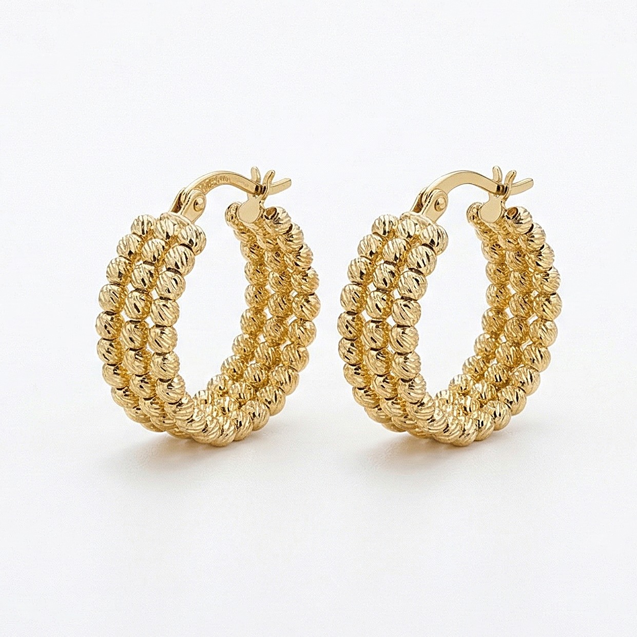 Gouden Dorika Oorringen 18 mm 6 mm 14 karaats 3 Gouden Dorika Oorringen 18 mm 6 mm 14 karaats