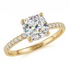 Gouden Aanzoeksring Verlovingsring 14 karaats Zirkonia Princess