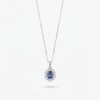 Witgouden Ketting met Hanger Diamant Saffier 18 karaats 1 Witgouden Ketting met Hanger Diamant Saffier 18 karaats