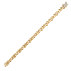 Gouden Gourmette Armband 7 mm 19 cm Zirkonia 14 karaats 1 Gouden Gourmette Armband 7 mm 19 cm Zirkonia 14 karaats