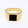 Gouden Herenring Zegelring Onyx 14 karaats