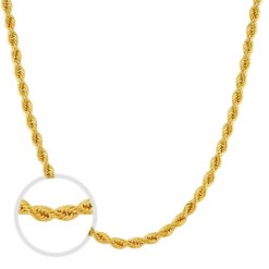 Gouden Koord Rope Ketting 2.0 mm 55 cm 14 karaats