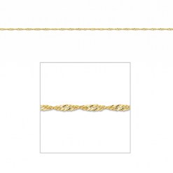 Gouden Singapore Ketting 1.3 mm 50 cm 14 karaats