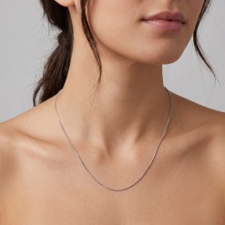 Witgouden Ketting Slang Schakel 0.8 mm 50 cm 14 karaats