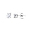 Witgouden Oorknoppen Zirkonia 5 mm 14 karaats