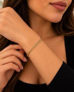 Alternative view of Gouden Armband Gourmette 18.5 cm 3.5 mm 14 karaats